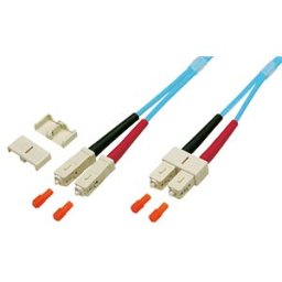 EFB-ELEKTRONIK O7413.2 - Duplex Jumper SC-SC 50/125µ, 2 m, OM3, aqua