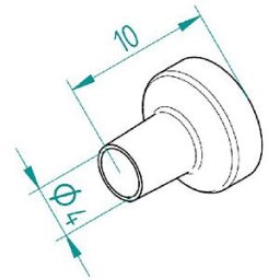 ERSA 0472BR - Hot air nozzle 0472BR, 4.0 mm, straight