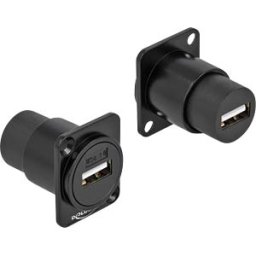DELOCK 86784 - D-type module, USB 2.0 type-A, female / female