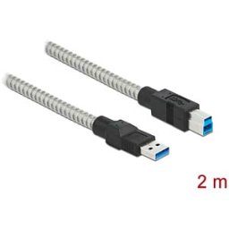 DELOCK 86779 - USB 3.0 cable, USB-A to USB-A, metal sheath, 2 m