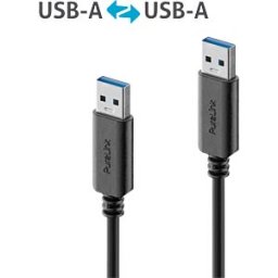 PURELINK PURE IS2401-020 - USB 3.0 cable, iSeries, A connector to A connector, black, 2.0 m