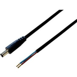 BKL 075181 - DC cable with plug 2,5 / 5,5 mm black 5,0m