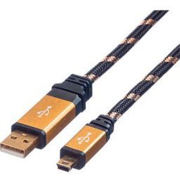 ROLINE GOLD ROLINE 11028823 - USB 2.0 cable, USB-A to Mini-B connector, 3.0 m