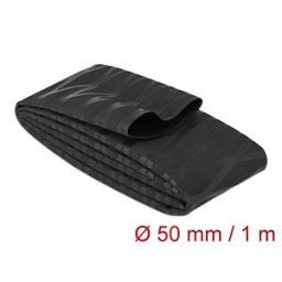 DELOCK 19607 - Schrumpfschlauch X-Muster rutschfest 1 m x 50 mm schwarz