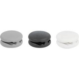 DELOCK 18339 - Cable Holder Mini self-adhesive with 4 feed-throughs Set 3 piece