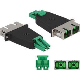 DELOCK 87946 - fiber optic hybrid coupling LC / SC duplex, green