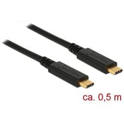 DELOCK 85529 - Delock cable USB 3.1 Gen 2 C male > C male 5A 0.5 m