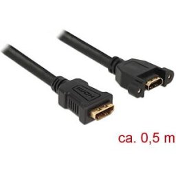 DELOCK 85465 - Cable HDMI A female > HDMI A female, 4K, 50 cm