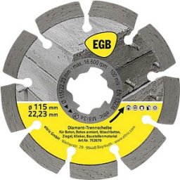 EGB 752670 - Diamond cutting disc 115 mm, concrete, X-Lock