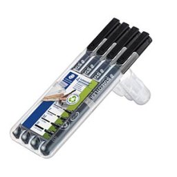 STAEDTLER 319WP4 - Permanent pen set S/F/M/B / black