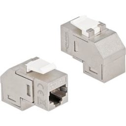 DELOCK 86997 - Keystone Module RJ45 jack to RJ45 jack Cat.6A 90° angled