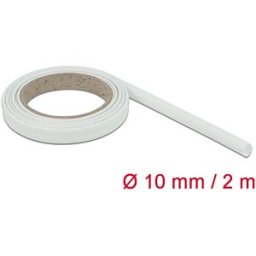 DELOCK 18934 - Fiberglass Sleeving, 2 m x 10 mm, white