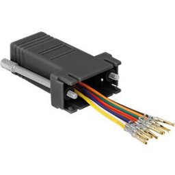DELOCK 66165 - Adapter Sub-D 9 pin female to RJ45 female Assembly Kit black