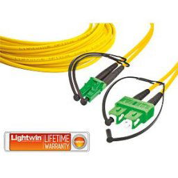 LIGHTWIN LDP-09 LCA-SCA1 - Duplex fibre optic patch cable, SM OS2, LC/APC - SC/APC, 1.0 m