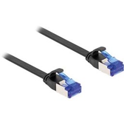 DELOCK 80172 - RJ45 flat cable, Cat.6a, 0.25 m, black