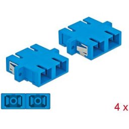 DELOCK 85991 - Optical Fiber Coupler SC/SC Duplex 4 pieces blue