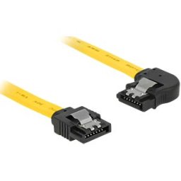 DELOCK 83958 - SATA 6 Gb/s male>male lft. ang. 20 cm yellow