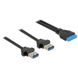DELOCK 85244 - Cable USB 3.0 pin header > 2 x USB 3.0 Type-A