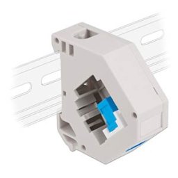 DELOCK 87164 - Keystone SC Simplex female > female blue, with DIN rail adapter