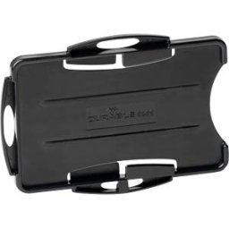 DURABLE 898901 - ID card holder for two cards, ECO, pack of ten, black
