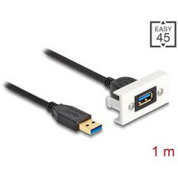 DELOCK 81399 - Easy 45 USB module, USB Type-A female > USB Type-A male, 22.5 x