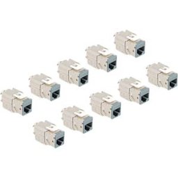DELOCK 88120 - Keystone module RJ45 socket to LSA Cat.6A gray 10 pieces