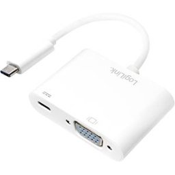 LOGILINK UA0259 - USB 3.2 Gen 1 Type-C adapter, C/M to VGA+USB/F,1080p,PD,white, 0