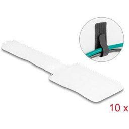 DELOCK 19587 - Cable holder with hook-and-loop fastening, self-adhesive, 90 mm,