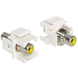 DELOCK 86306 - Keystone RCA socket > RCA socket, yellow