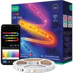 NOUS F4 - LED Strip 5 m starter kit, RGBIC LEDs