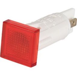 RAFI 125.1301 - Indicator, 28 V, bulb, 10 mm, square, red