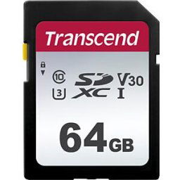 TRANSCEND TS64GSDC300S - SDXC memory card, 64 GB, UHS-I U1 class 10, 300S