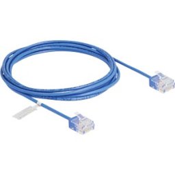 DELOCK 80797 - RJ45 Network Cable Cat.6 UTP Ultra Slim 2 m blue with short plug