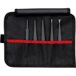 KNIPEX KN 92 00 05 ESD - Plastic tweezers set, ESD, 5 pieces