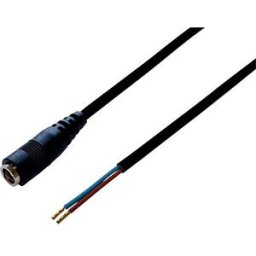 BKL 075187 - DC cable socket 2,5 / 5,5 mm black 0,5m