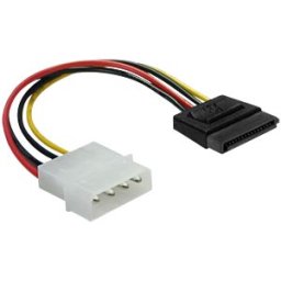DELOCK 60100 - Molex 4 Pin male > SATA 15 Pin female 12 cm