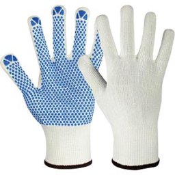 HASE LEDERFABRIK HASE 507555 11 - Work gloves, cotton/polyester with studs, Namur, size 11