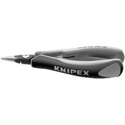 KNIPEX KN 34 22 130 ESD - Precision electronics gripping pliers, flat-round, ESD