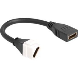 DELOCK 90326 - Keystone module, HDMI socket / socket diagonal, 20 cm, black