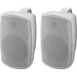 MONACOR MON WALL-06SET-W - 2-way compact box system, 100 V, 2x 30 W, active-passive