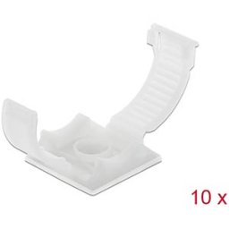 DELOCK 60178 - Cable holder with locking clip screwable natural 10 pieces
