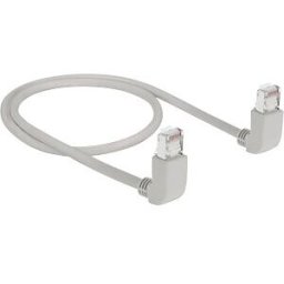 DELOCK 83510 - Patch cable Cat.5e SF/UTP top/top angled 0,5m, grey