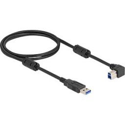 DELOCK 81108 - USB 3.0 cable, A plug to B plug, 90° right, 1 m