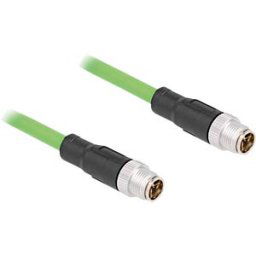 DELOCK 80439 - M12 cable, X-coded, 8 pin male / male, 5 m