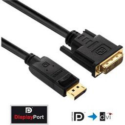 PURELINK PURE PI5200-150 - Adapter cable, DisplayPort male to DVI 18+1 male, 15 m.