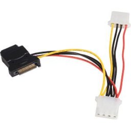 STARTECH.COM ST LP4SATAFM2L - 15-pin SATA to 3x LP4, 15 cm, black/red/yellow