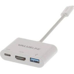 NEDIS N CCGB64765WT02 - USB-AdapterCable, male Typ C > USB-A / USB Typ-C / HDMI