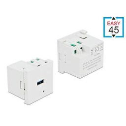 DELOCK 81311 - Easy 45 USB Charging Port Module 1 x USB Type-A