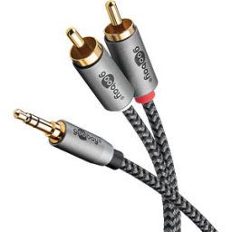 GOOBAY 65285 - Audio cable, 3.5 mm stereo jack to 2x cinch, 1.0 m