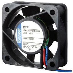EBM-PAPST PAPST 412 - Axial fan,12V DC, 40 x 40 x 20 mm, rpm: 6000